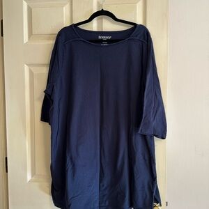 Roaman's Dark Blue Tunic Top